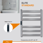 Toalheiro Termico Inox 304 Polido Quadrado com timer embutido bivolt 110v 220v 500 650 120mm 88w